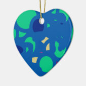 blauw rond keramisch ornament (Links)