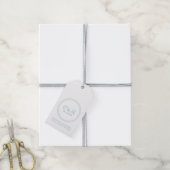 Blauw rond ronde cadeauLabels (Met Touw)