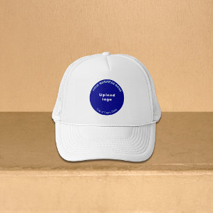 Blauw Rond Zakelijk Merk op Trucker Hoed Pet