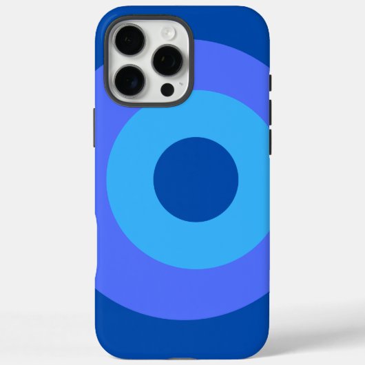 Blauw Ronde Apple iPhone 16 Pro Max Hoesje (Achterkant)