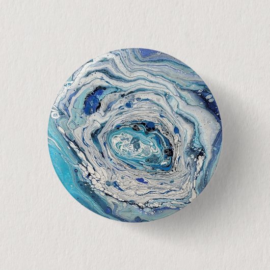 Blauw Ronde Button 3,2 Cm (Voorkant)