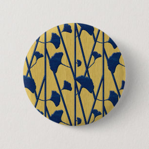 blauw ronde button 5,7 cm