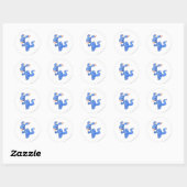Blauw Ronde Sticker (Vel)