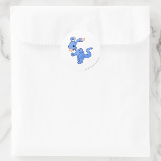 Blauw Ronde Sticker (Tas)