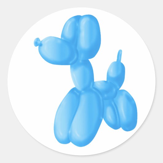 Blauw Ronde Sticker (Voorkant)