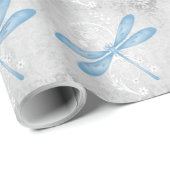 Blauw rondtrekpapier cadeaupapier (Rol Hoek)