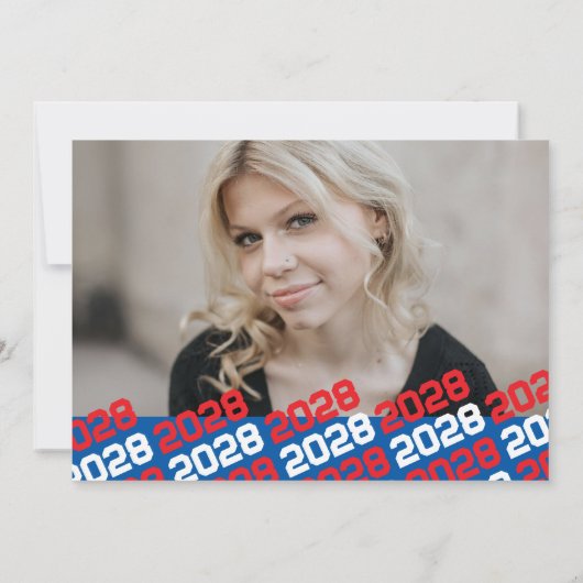 Blauw & Rood 4 Foto Afstuderen Aankondiging (Achterkant)