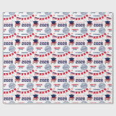Blauw & Rood Afstudeerklas 2026 Cadeaupapier (Vlak)