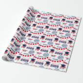 Blauw & Rood Afstudeerklas 2026 Cadeaupapier (Uitgerold)