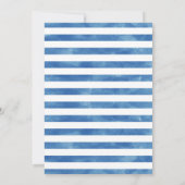 Blauw Rood Ahoy Onze Kleine Zeiler 1e Verjaardag Kaart (Achterkant)