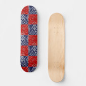 Blauw & Rood Bandana Skateboard (Voorkant)