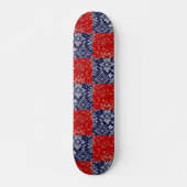 Blauw & Rood Bandana Skateboard (Voorkant)