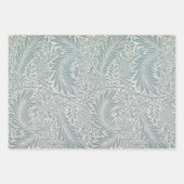blauw rood blad William Morris Larkspur Inpakpapier Vel (Voorkant)