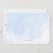 Blauw Rood Bloemen Maid of Honor Bruidsmeisje Voor Kaart (Achterkant)