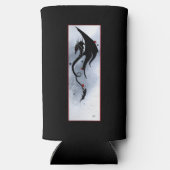 Blauw Rood Bloemen Zwarte Draak Seltzer Blikjeskoeler (Achterkant)