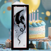 Blauw Rood Bloemen Zwarte Draak Wijn Cadeautas