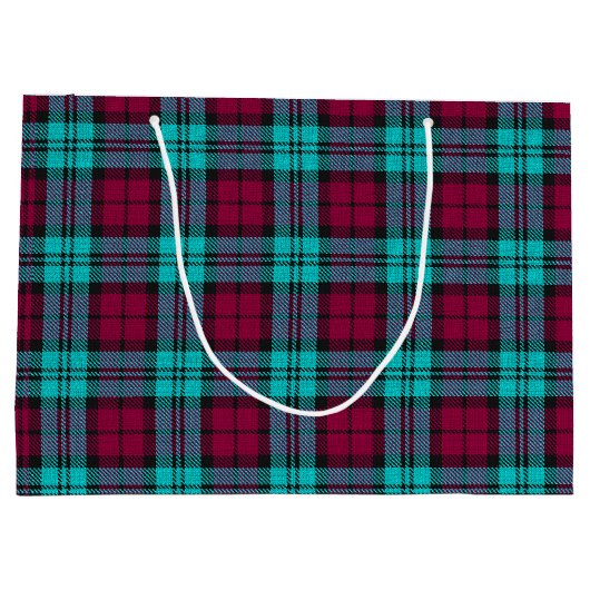 Blauw Rood Campbell Tartan Blackwatch Plaid Groot Cadeauzakje (Achterkant)