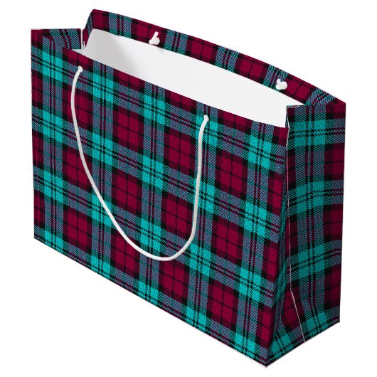 Blauw Rood Campbell Tartan Blackwatch Plaid Groot Cadeauzakje (Achterkant Gekanteld)