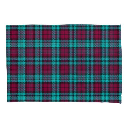 Blauw Rood Campbell Tartan Blackwatch Plaid Kussensloop (Voorkant)