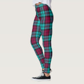Blauw Rood Campbell Tartan Blackwatch Plaid Leggings (Links)
