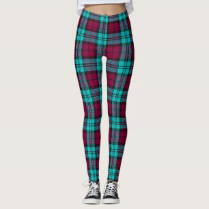 Blauw Rood Campbell Tartan Blackwatch Plaid Leggings