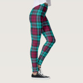 Blauw Rood Campbell Tartan Blackwatch Plaid Leggings (Rechts)