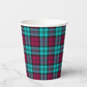 Blauw Rood Campbell Tartan Blackwatch Plaid Papieren Bekers (Achterkant)
