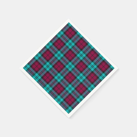 Blauw Rood Campbell Tartan Blackwatch Plaid Servet (Hoek)