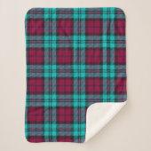 Blauw Rood Campbell Tartan Blackwatch Plaid Sherpa Deken (Voorkant)