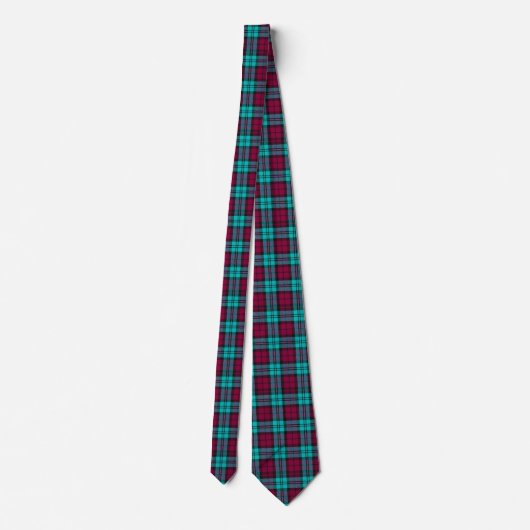 Blauw Rood Campbell Tartan Blackwatch Plaid Stropdas (Achterkant)