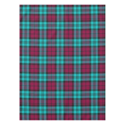 Blauw Rood Campbell Tartan Blackwatch Plaid Tafelkleed (Voorkant)