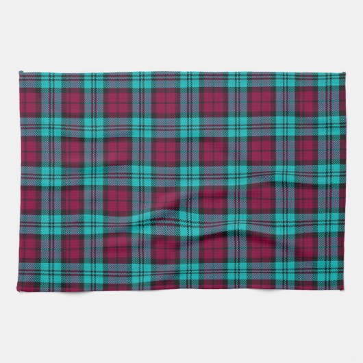 Blauw Rood Campbell Tartan Blackwatch Plaid Theedoek (Horizontaal)