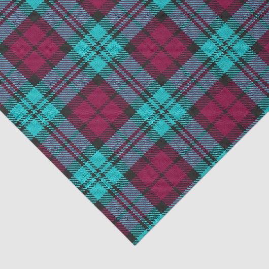 Blauw Rood Campbell Tartan Blackwatch Plaid Tissuepapier (Detail)