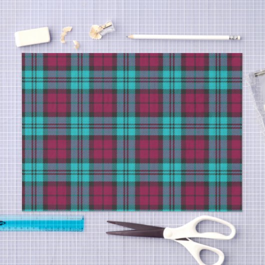 Blauw Rood Campbell Tartan Blackwatch Plaid Tissuepapier (Craft)