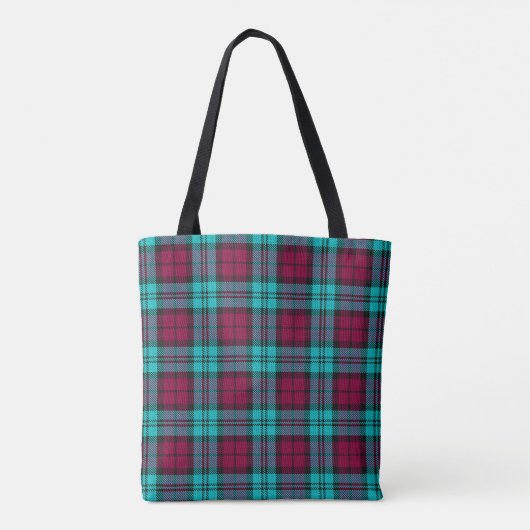 Blauw Rood Campbell Tartan Blackwatch Plaid Tote Bag (Achterkant)