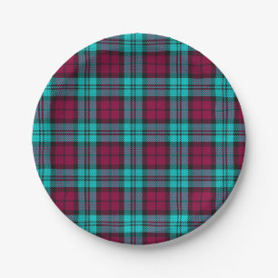 Blauw Rood Campbell Tartan Blackwatch Schotse Ruit Papieren Bordje