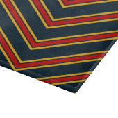 Blauw Rood Chevron Strepen Snijplank (Hoek)