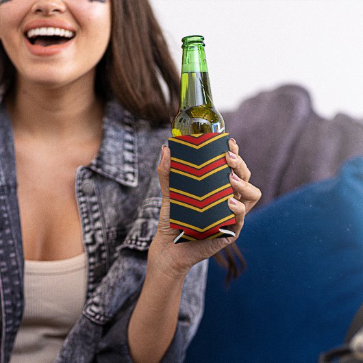 Blauw Rood Chevron Strepen Snijplank Blikjeskoeler