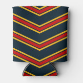 Blauw Rood Chevron Strepen Snijplank Blikjeskoeler (Voorkant)