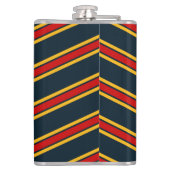 Blauw Rood Chevron Strepen Snijplank Heupfles (Achterkant)