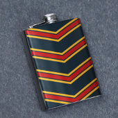 Blauw Rood Chevron Strepen Snijplank Heupfles