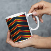 Blauw Rood Chevron Strepen Snijplank Koffiemok