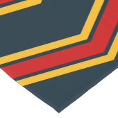 Blauw Rood Chevron Strepen Snijplank Lange Tafelloper (Hoek)