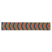 Blauw Rood Chevron Strepen Snijplank Lange Tafelloper (Horizontaal)