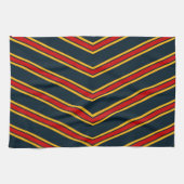 Blauw Rood Chevron Strepen Snijplank Theedoek (Horizontaal)