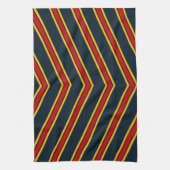 Blauw Rood Chevron Strepen Snijplank Theedoek (Verticaal)