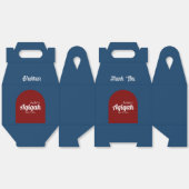 Blauw Rood Effen Kleur Vlakte, Aqiqah-Baby shower Bedankdoosjes (Ongevouwen)