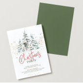 Blauw rood en goud traditionele waterverven boom kaart