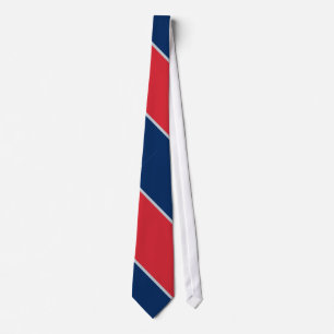 Blauw rood en grijs gestreept stropdas