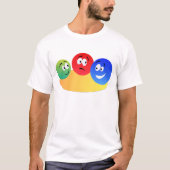 Blauw, rood en groen, kleurrijk t-shirt (Voorkant)